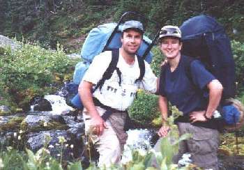 Scott & Rachel by Lodi Creek in Berkeley Park off the Wonderland Trail