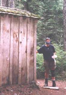 Outhouse at Nickle Creek Camp on the Wonderland Trail, Mt. Rainier National Park